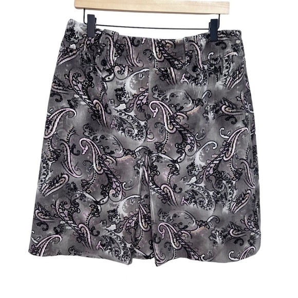 Etcetera Corduroy Tan Brown Paisley Print Size 12 Psychedelic Mod Maximalist - Picture 1 of 7